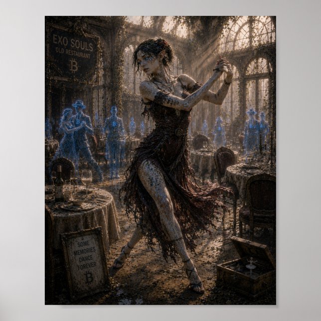 Nostalgi / tangodansare / gammal restaurang poster (Framsidan)