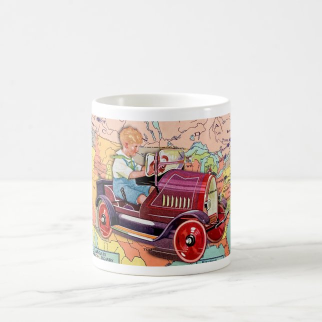 NOSTALGIA '30s BOY PEDAL CAR U.S.A. KARTA THEME Kaffemugg (Center)