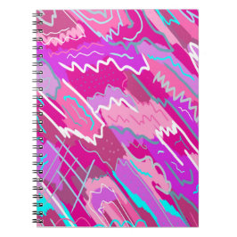 Nostalgia pop Art i Magenta på 90-talet Anteckningsbok