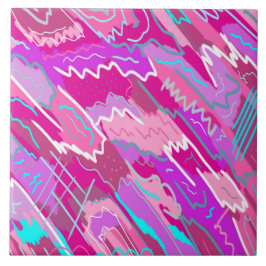 Nostalgia pop Art i Magenta på 90-talet Kakelplatta