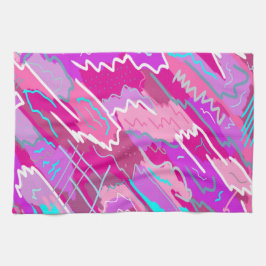 Nostalgia pop Art i Magenta på 90-talet Kökshandduk