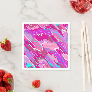 Nostalgia pop Art i Magenta på 90-talet Pappersservett