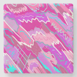 Nostalgia pop Art i Magenta på 90-talet Stenunderlägg