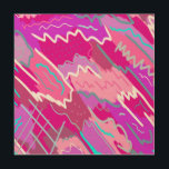 Nostalgia pop Art i Magenta på 90-talet Trätavla<br><div class="desc">Abstrakt med fet stil och roligt i nyp och lila med uttrycksmarkeringar och accenter.</div>