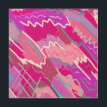 Nostalgia pop Art i Magenta på 90-talet Trätavla<br><div class="desc">Abstrakt med fet stil och roligt i nyp och lila med uttrycksmarkeringar och accenter.</div>