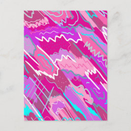 Nostalgia pop Art i Magenta på 90-talet Vykort
