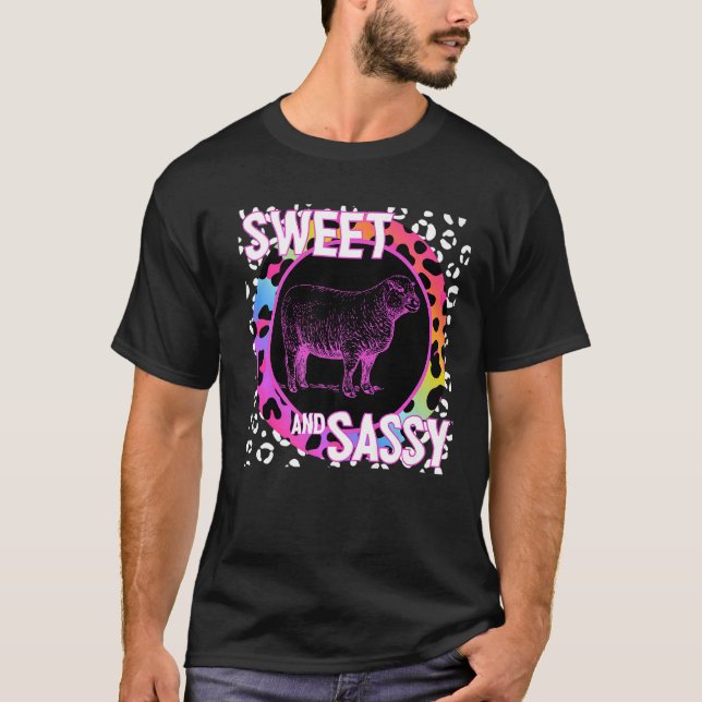 Nostalgia Rainbow Leopard Skriv ut tro T Shirt (Framsida)