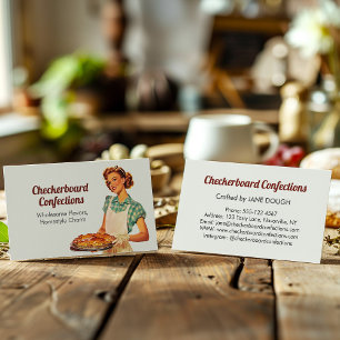 Nostalgia Retro för bockmarkeringskonflikter Visitkort