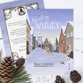 Nostalgic Business Logotyp Light Blue jul Julkort