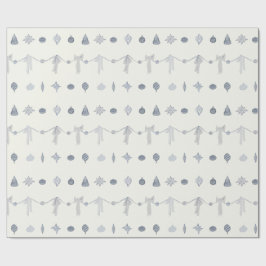 Nostalgic Christmas Ornament Stripe Wrapping Paper Presentpapper