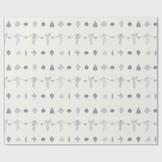Nostalgic Christmas Ornament Stripe Wrapping Paper Presentpapper