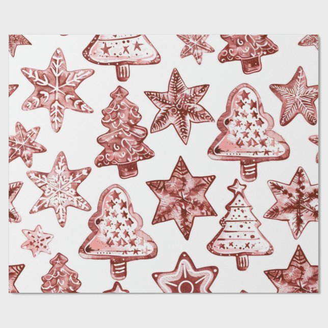 Nostalgic Christmas Red Presentpapper (Platt)