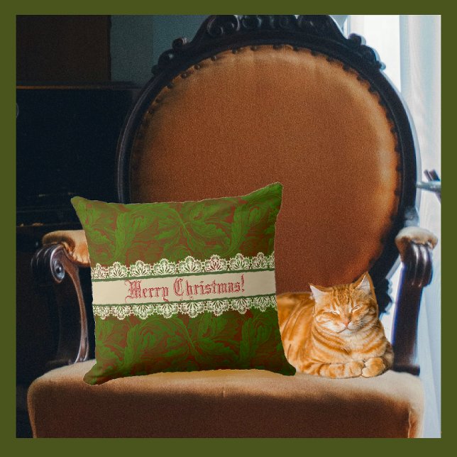 Nostalgic Classic William Morris Mönster Helgdag Kudde (Nostalgic vintage style...)