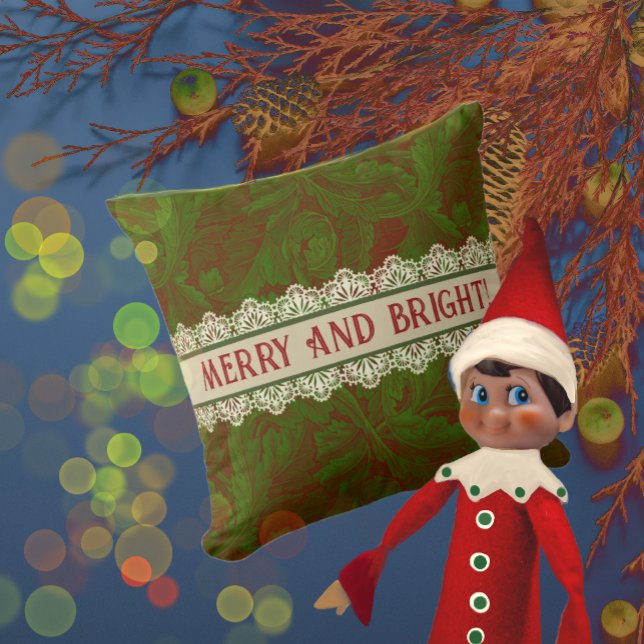 Nostalgic Classic William Morris Red Helgdag Kudde (Skapare uppladdad)