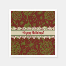 Nostalgic Classic William Morris Red Helgdag Pappersservett
