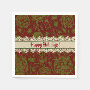 Nostalgic Classic William Morris Red Helgdag Pappersservett