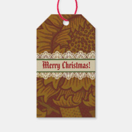 Nostalgic Classic William Morris Red Helgdag Presentetikett