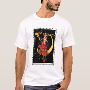 Nostalgic Halloween Bra Witch och hennes Katt T Shirt