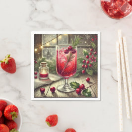 Nostalgic Helgdag Drink Cranberry Spritz Découpage Pappersservett
