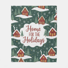 Nostalgic Home for the Holidays Cozy Christmas Fleecefilt