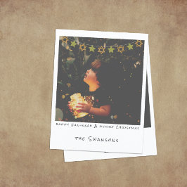 Nostalgic Instant Photo Hanukkah/jul Julkort