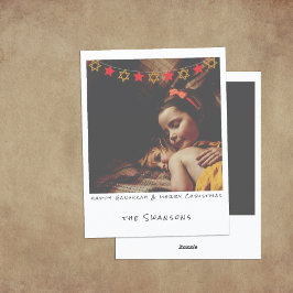 Nostalgic Instant Photo Hanukkah/jul Julkort