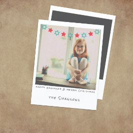 Nostalgic Instant Photo Hanukkah/jul Julkort