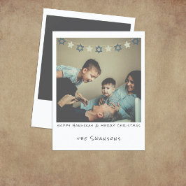 Nostalgic Instant Photo Hanukkah/jul Julkort