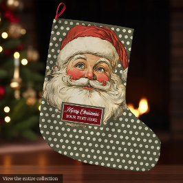 Nostalgic Jultomten Helgdag Stocking Gift Stor Julstrumpa