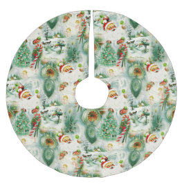 Nostalgic Kitschmas  Julgransmatta Borstad Polyester