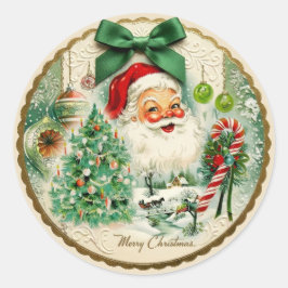 Nostalgic Kitschmas  Runt Klistermärke