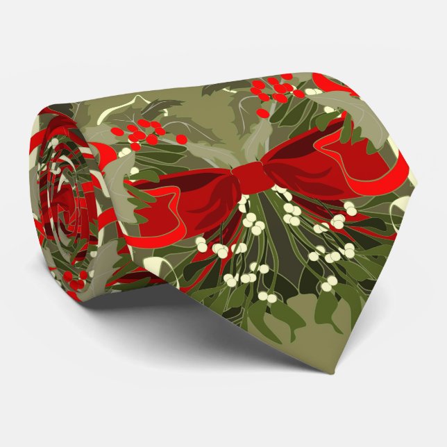 Nostalgic Mistletoe och Holly-jul Slips (Rullad)