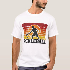 Nostalgic Pickleball Paddle och Player-grafik T Shirt