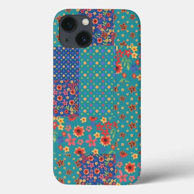 Nostalgic Prints Faux Patchwork iPhone 6 Fodral (Baksida)