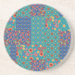 Nostalgic Prints Faux Patchwork Sandstone Underläg Underlägg Sandsten