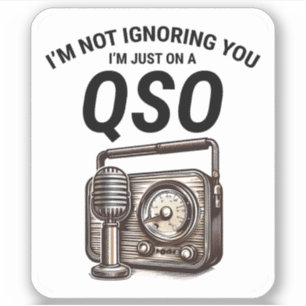 Nostalgic QSO Vintage Ham Radio Operator Classic Klistermärken
