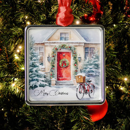 Nostalgic Red Door jul Cottage Julgransprydnad Metall