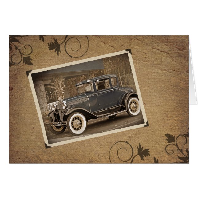 Nostalgic Ride Hälsningskort (Framsidan Horizontal)