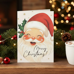 Nostalgic Santa God jul Personlig Helgkort