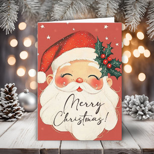Nostalgic Santa Vintage God jul Helgkort
