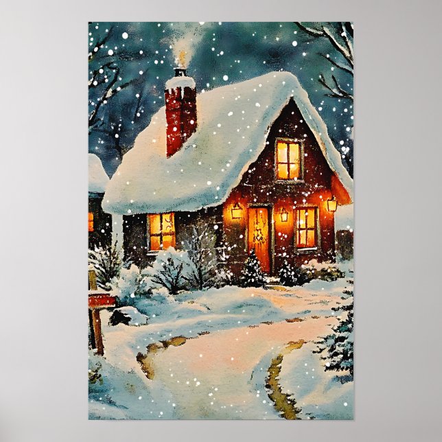 Nostalgic Vintage Christmas Home Poster (Framsidan)
