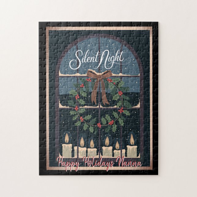 Nostalgiisk Vintage Hjärtkrans Pussel (Vertikal)