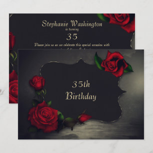 Nostalgik Gothic Kärlek Birthday Inbjudningar