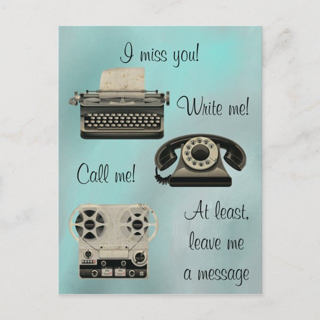 Nostalgik Skriva jag ringer mig Vykort (Framsida)