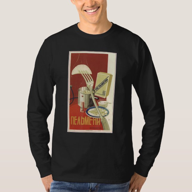 Nostalgik, sovjetisk reklam Pelmeni T Shirt (Framsida)