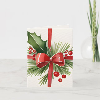 Nostalgik Vintage Gift Watercolor Foto jul Kort