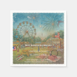 Nostalgisk Amerikansk Tivoli-festdekor Pappersservett