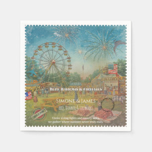 Nostalgisk Amerikansk Tivoli-festdekor Pappersservett