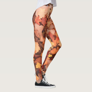 Nostalgisk damasker för nedgånglövverk   leggings
