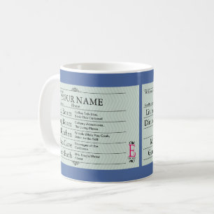 Nostalgisk E-Biljett anpassade Kaffemugg
